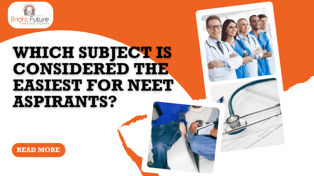 Which subject is considered the easiest for NEET aspirants?