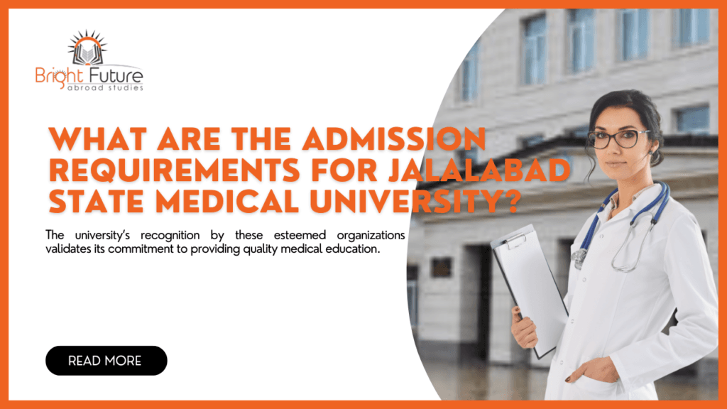 What are the admission requirements for Jalalabad State Medical University?